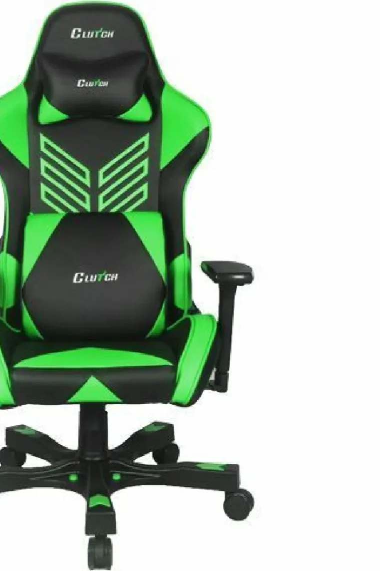 Embrayage Chairz Premium Gaming/chaise de bureau, Noir et Vert, 1-pack